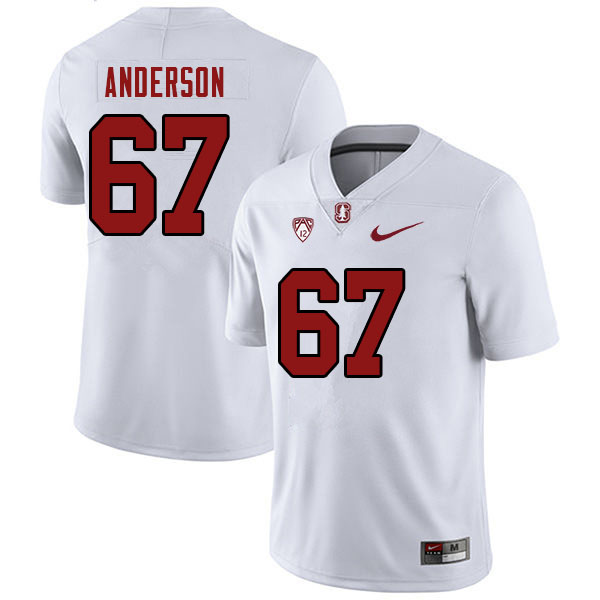 Women #67 Fisher Anderson Stanford Cardinal College 2023 Football Stitched Jerseys Sale-White - Click Image to Close